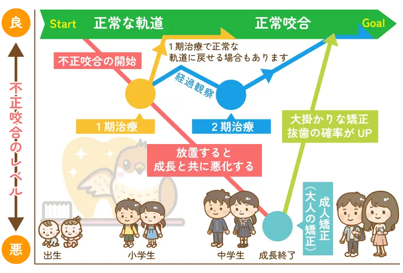 小児矯正歯科の治療の流れ