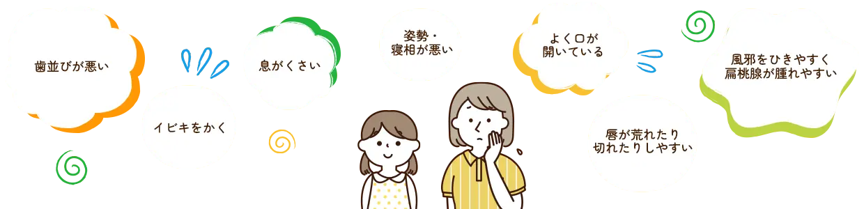 上顎の発育不良の症状
