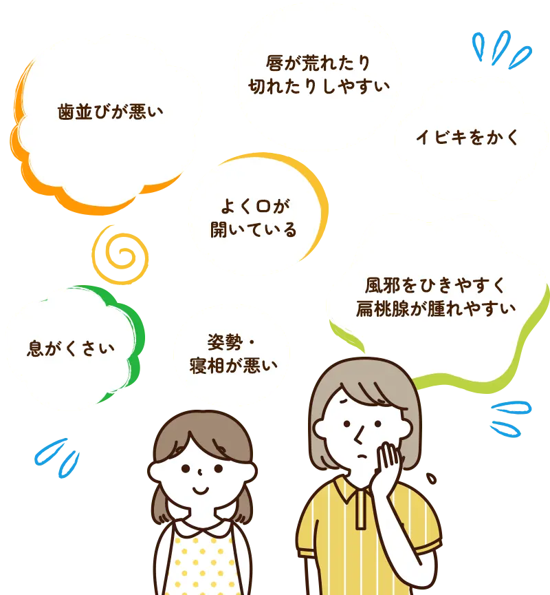 上顎の発育不良の症状